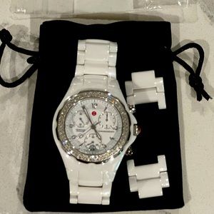 Michele Tahitian Ceramic watch with Diamond bezel 35mm Immaculate condition